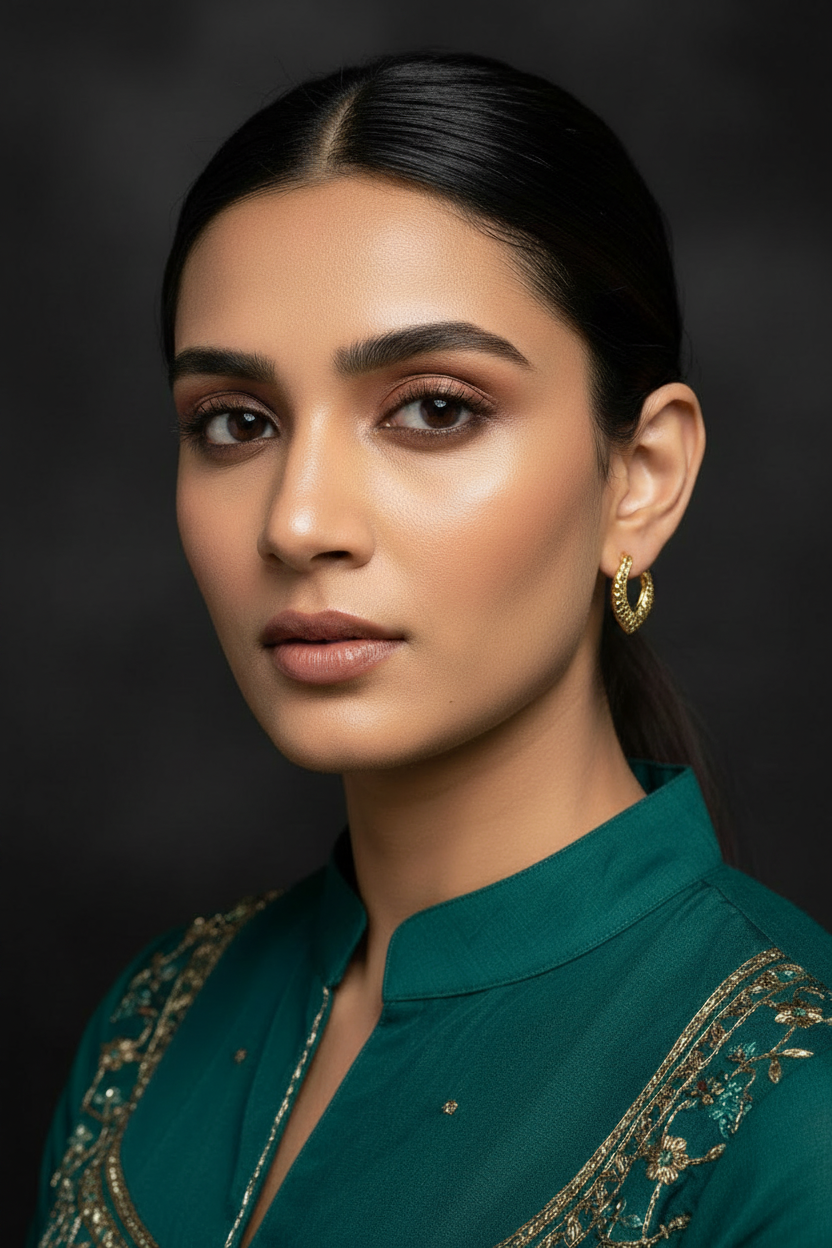 Elegant Textured Hoop Earring