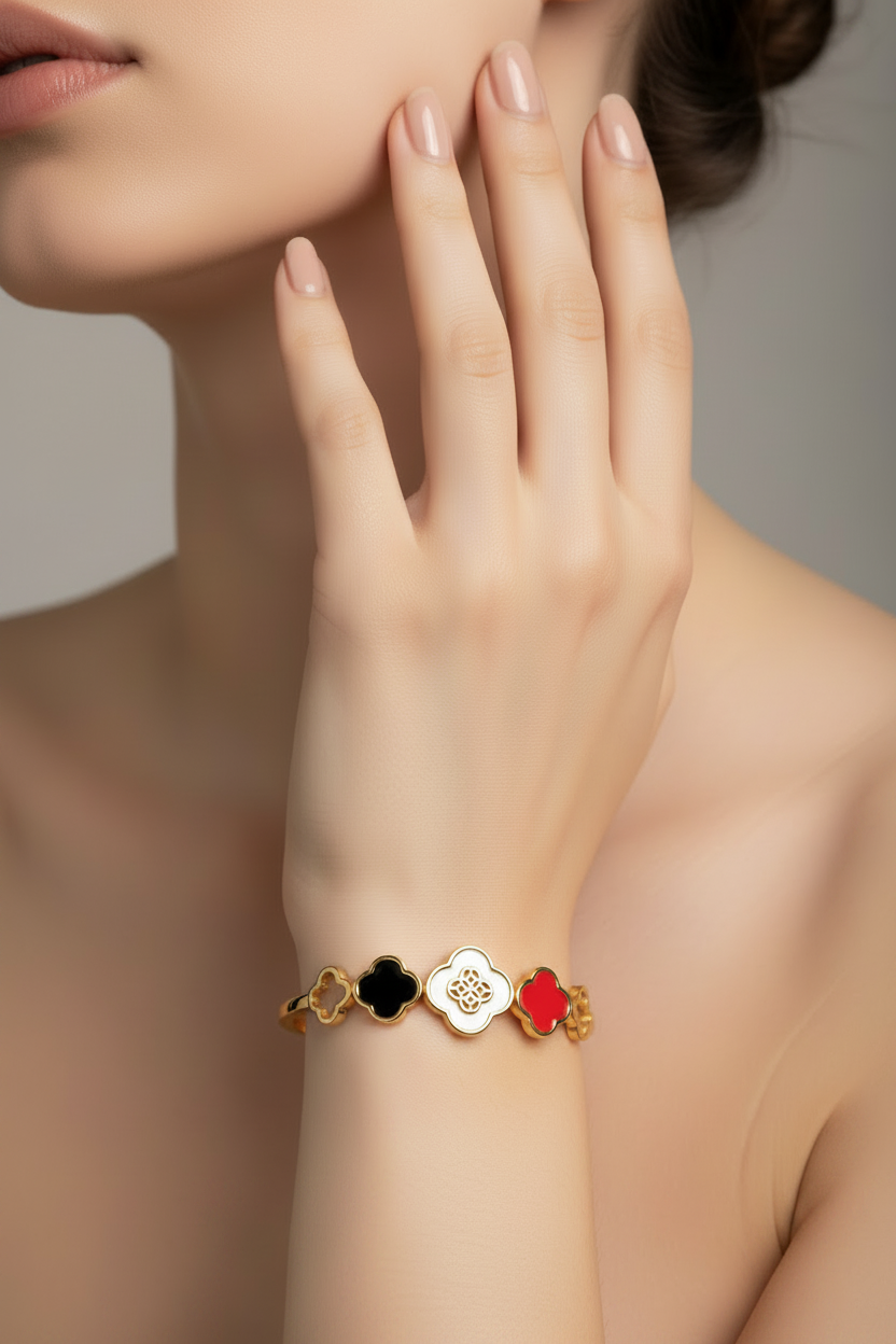Tri-Colour Elegant Bangle