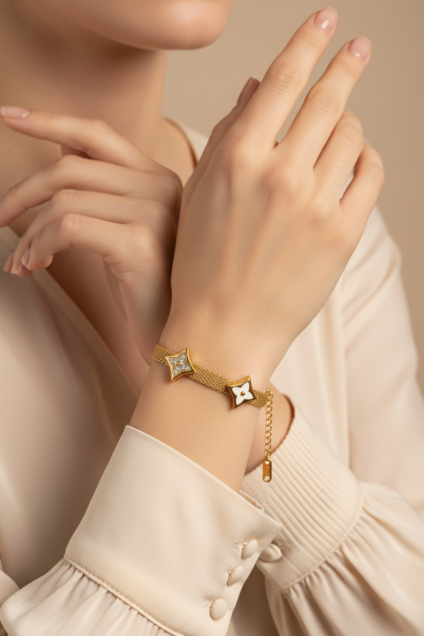 White Star Charms Bracelet