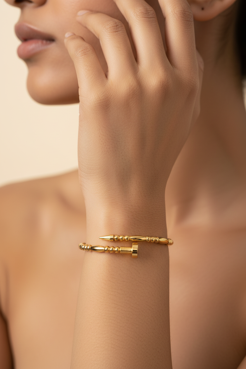 Golden stream bangle