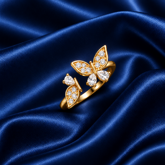 Butterflies Adjustable Finger Ring