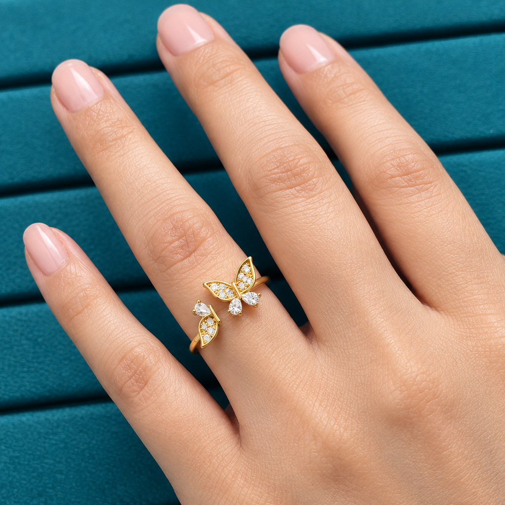 Butterflies Adjustable Finger Ring