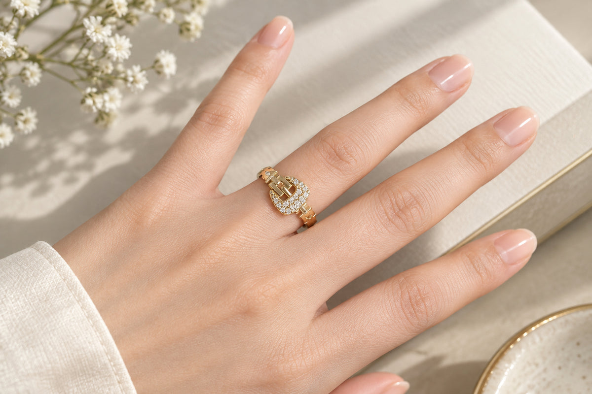 Belt Buckle Adjustable Finger Ring