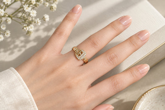 Belt Buckle Adjustable Finger Ring