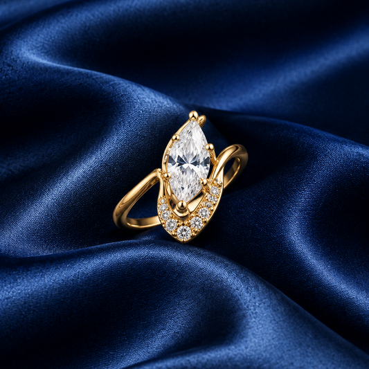 Elegant stone Adjustable Finger Ring