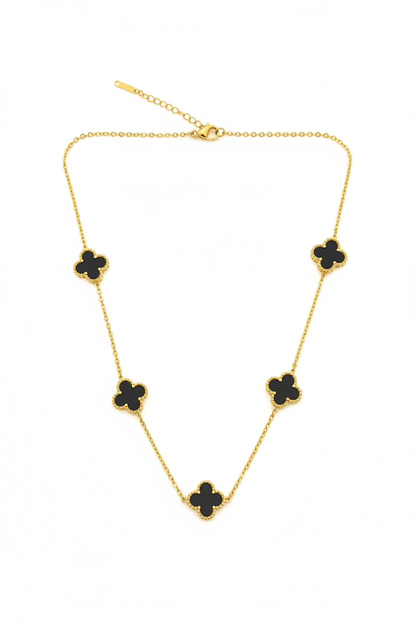 onyx floral neckcain