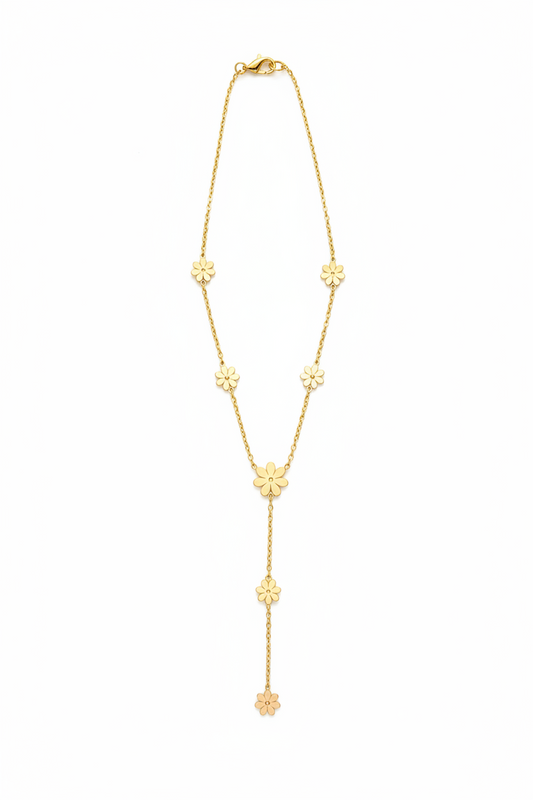 Elegant floral drop neckchain