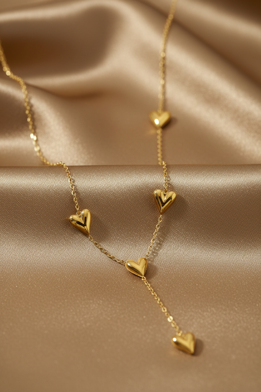 stylish heart drop pendant