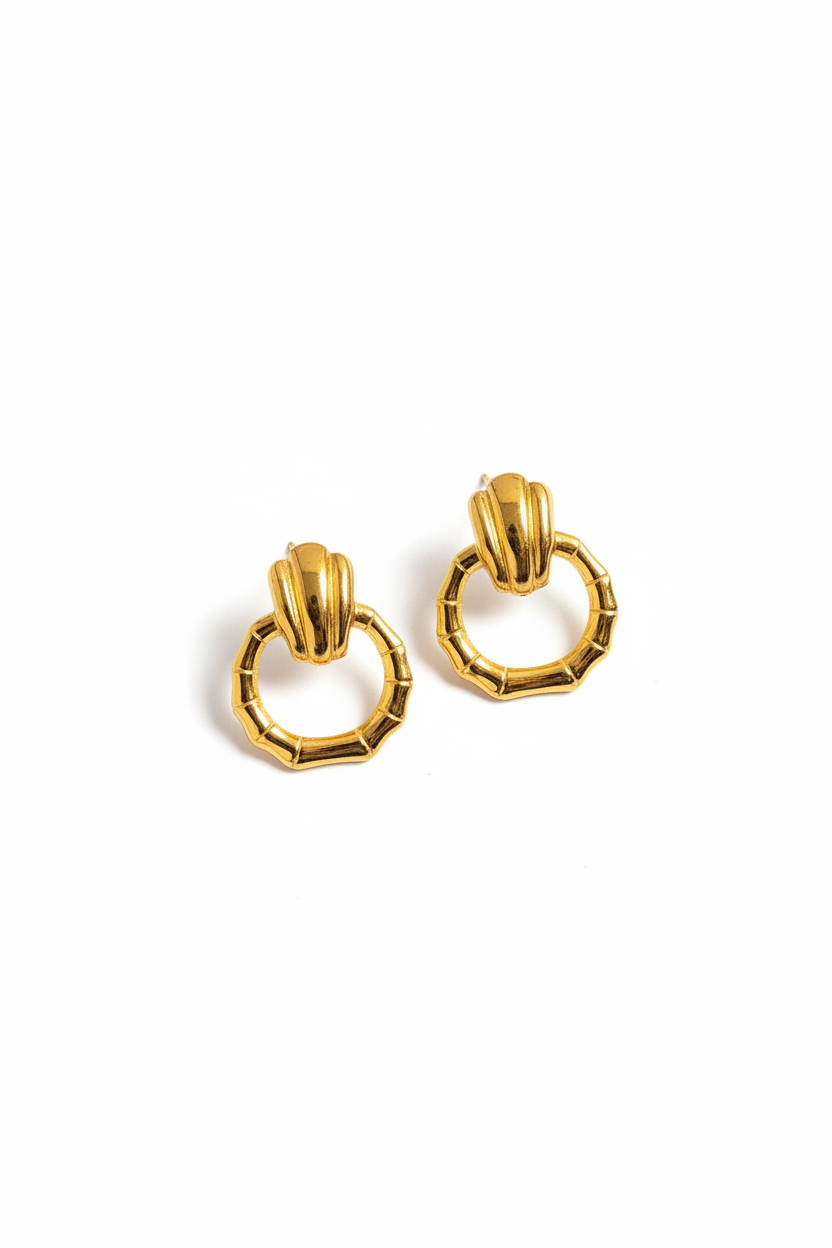 Golden ring statement Earrings