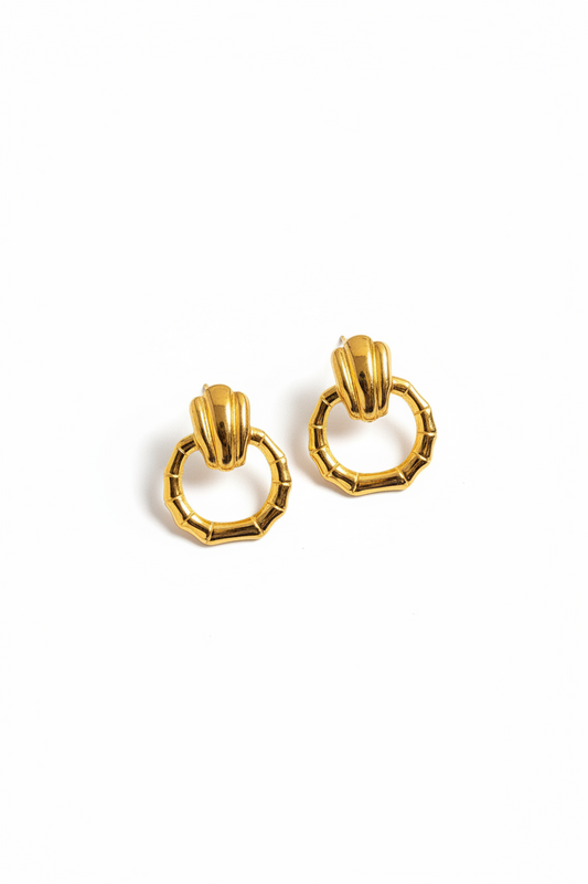 Golden ring statement Earrings
