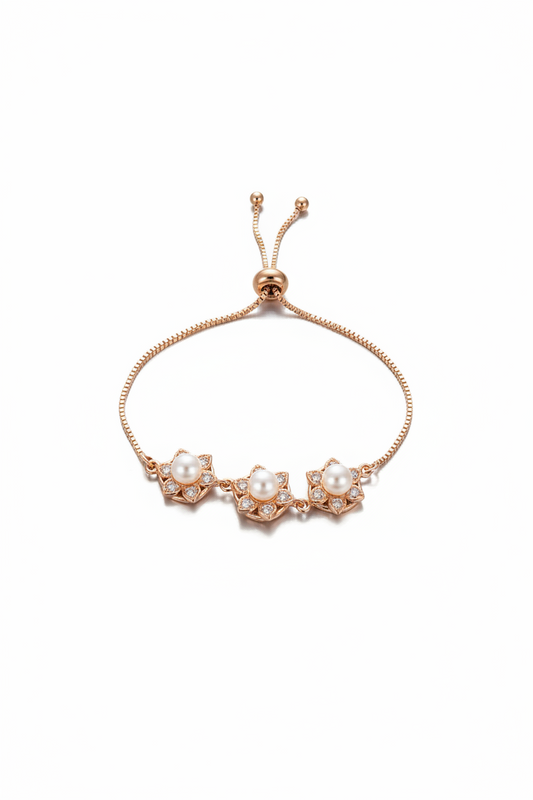 Korean Roes gold pearl bracelet