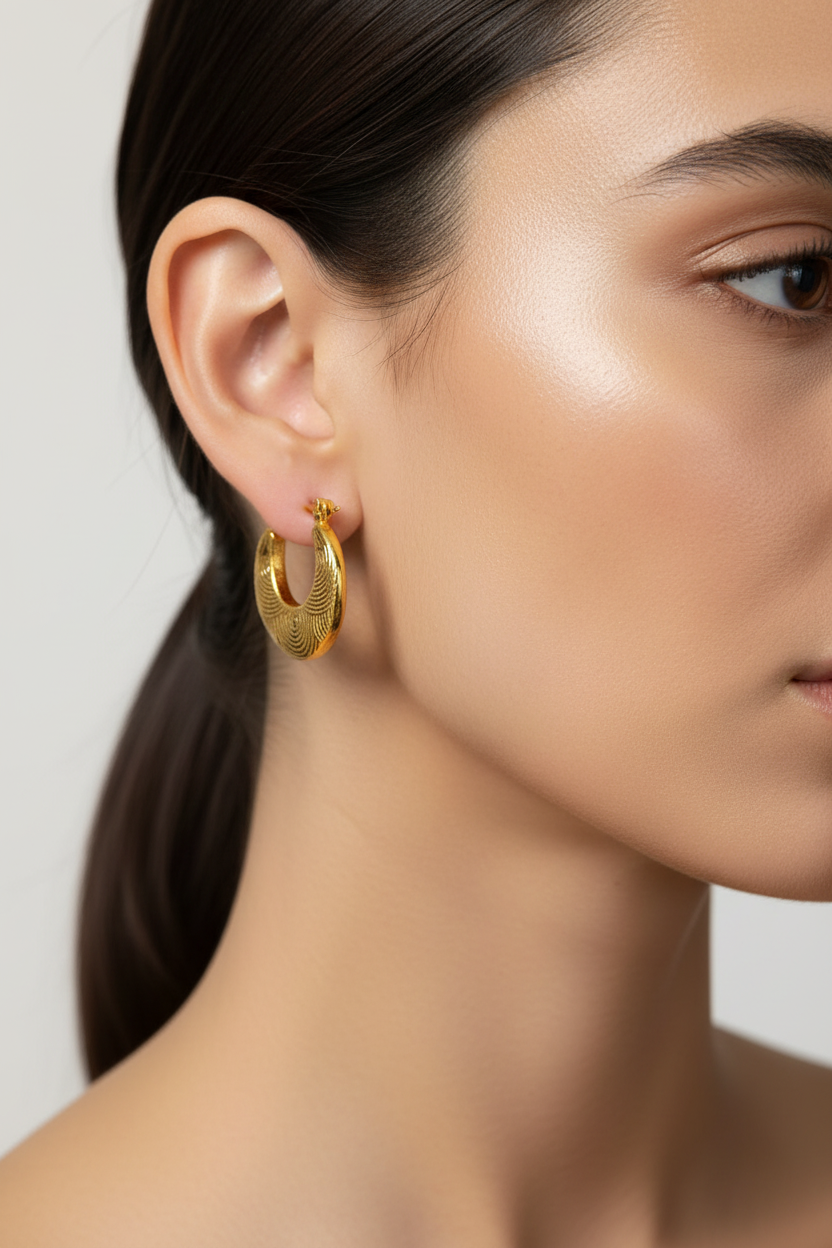 Elegant Ring Hoop Earring
