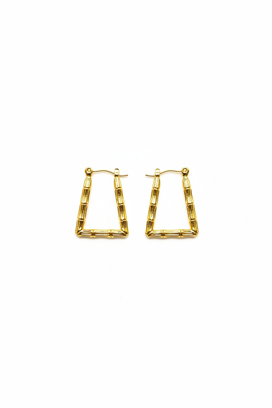 Golden Square Earring