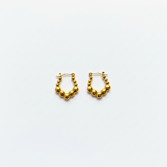 Golden Bubble Hoop Earring