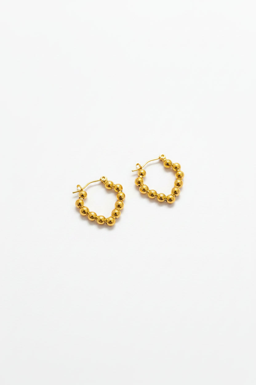 Golden Bubble Elegant Hoop Earring