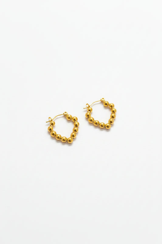Golden Bubble Elegant Hoop Earring