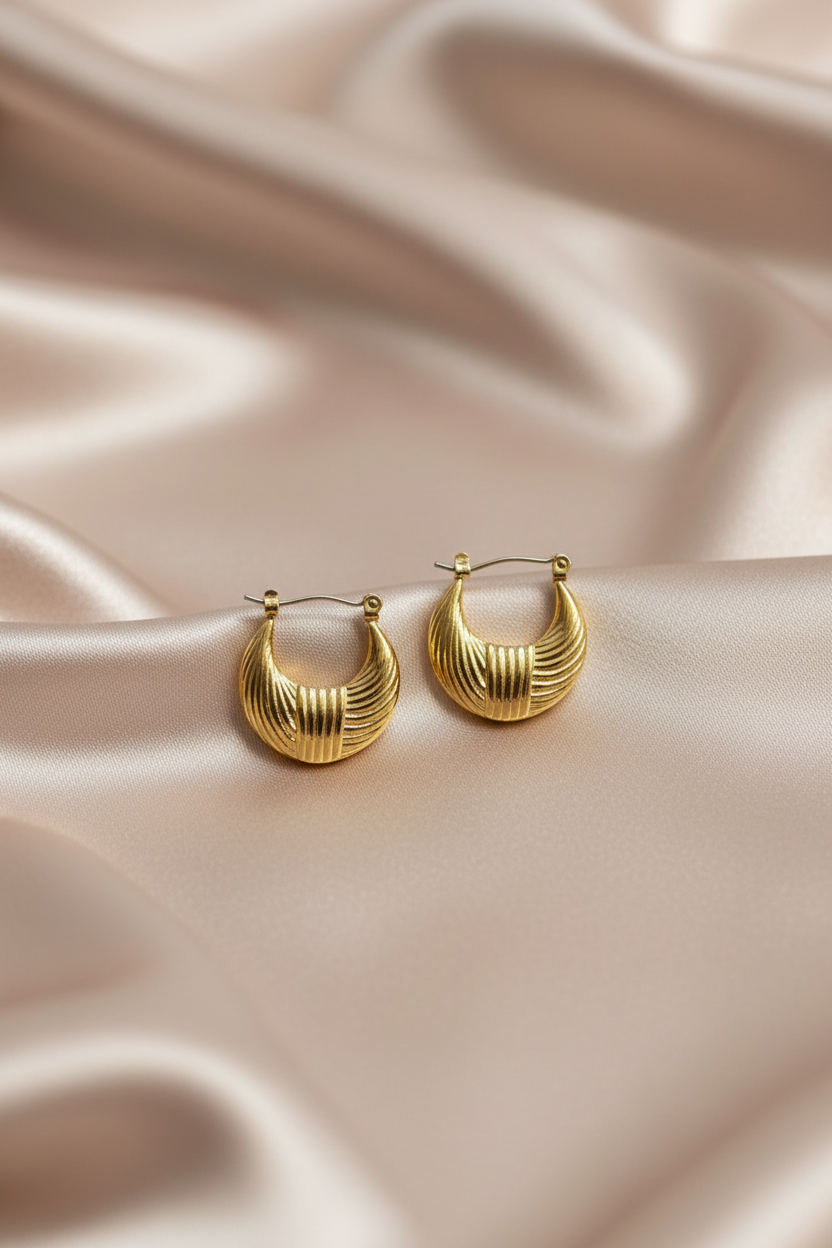 Golden Ring hoop Earring