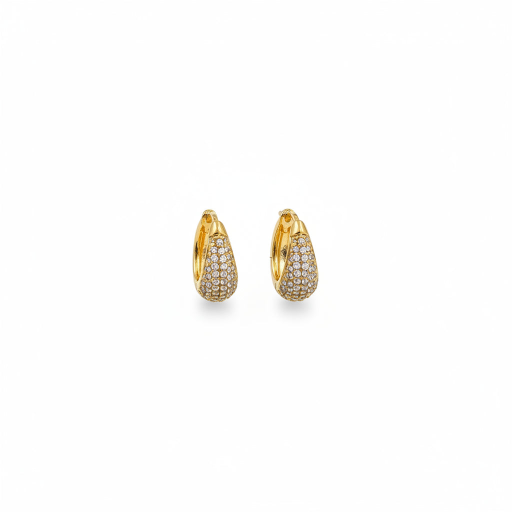 Sparkling golden Hoop Earrings