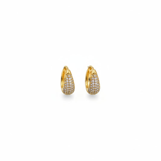 Sparkling golden Hoop Earrings