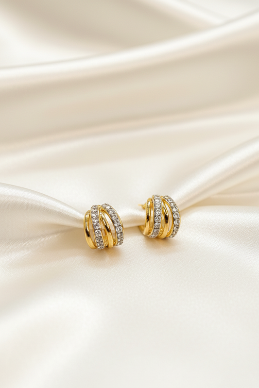 Zirconia Hoop Earrings
