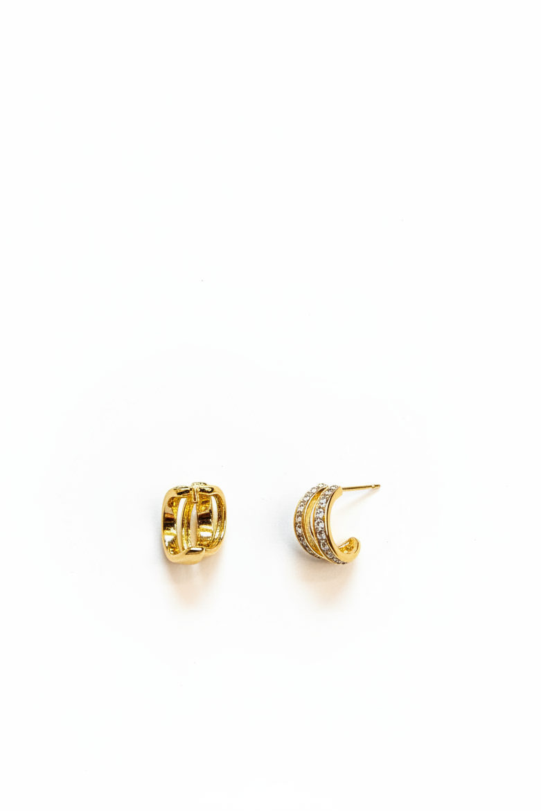 Zirconia Hoop Earrings
