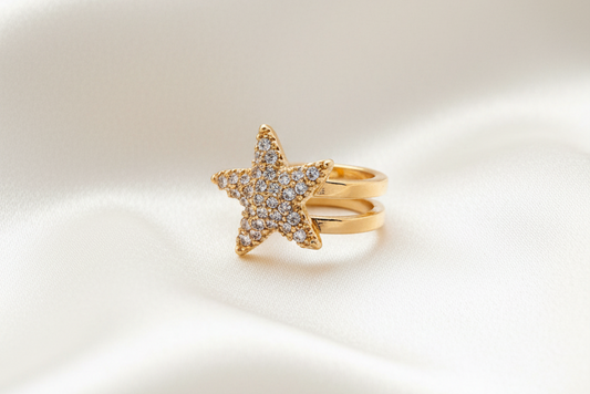 Star fish Stone Studded Earcuff