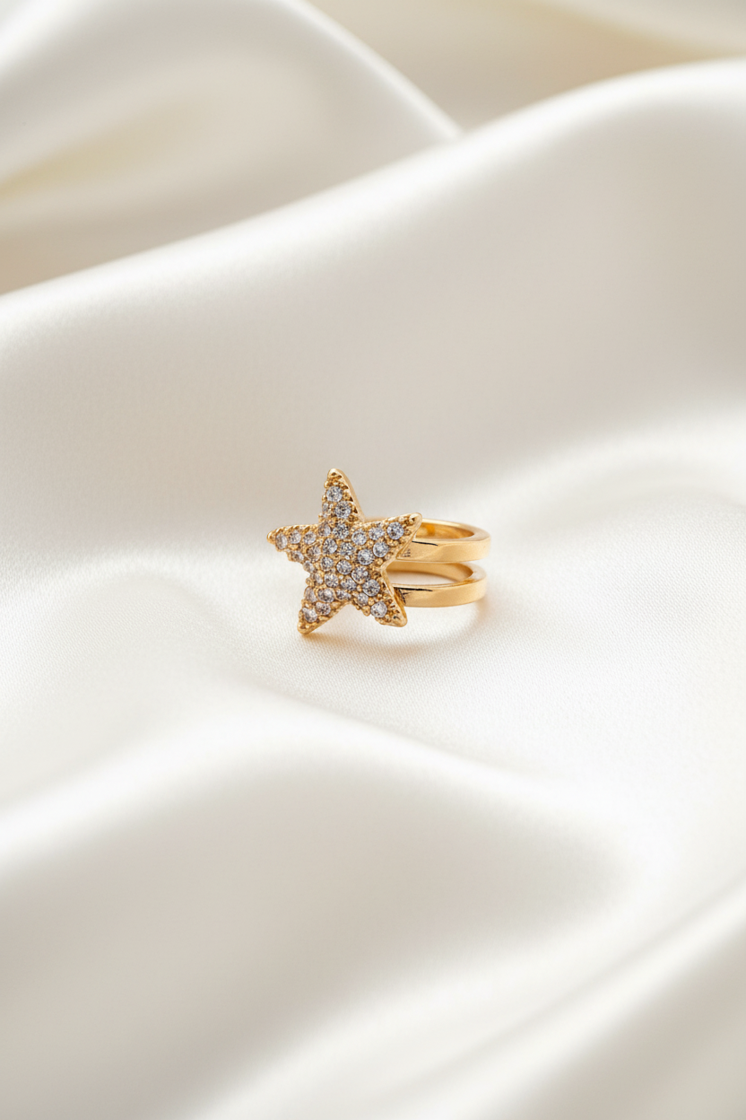 Star fish Stone Studded Earcuff