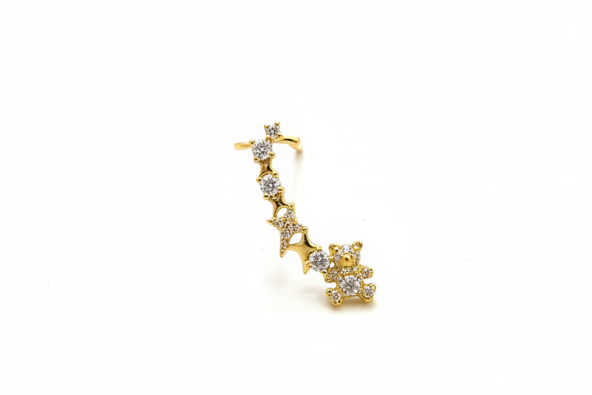 Teddy Bear star studded Earcuff