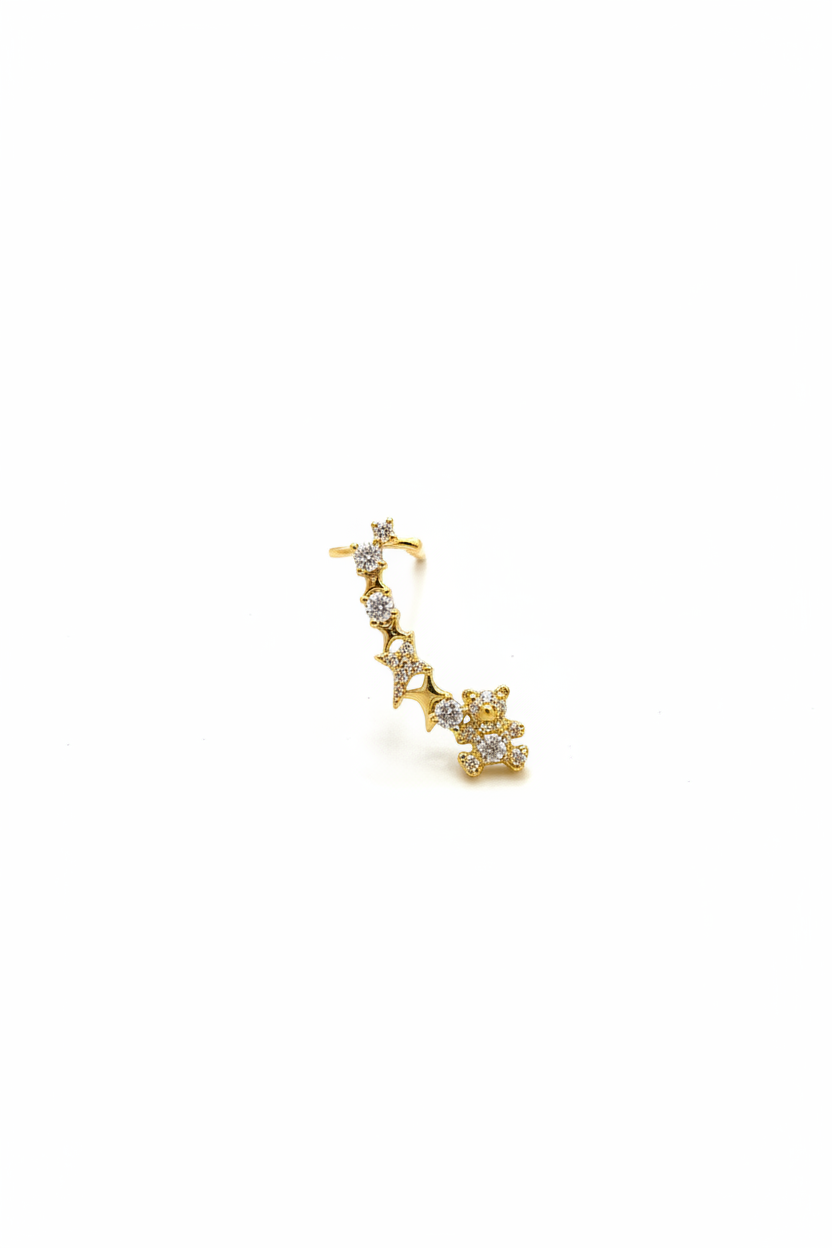 Teddy Bear star studded Earcuff