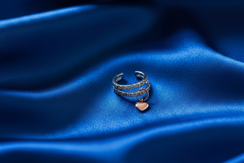 Heart Charm Earcuff