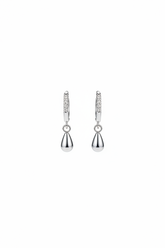 Silver Water Drop Earrings