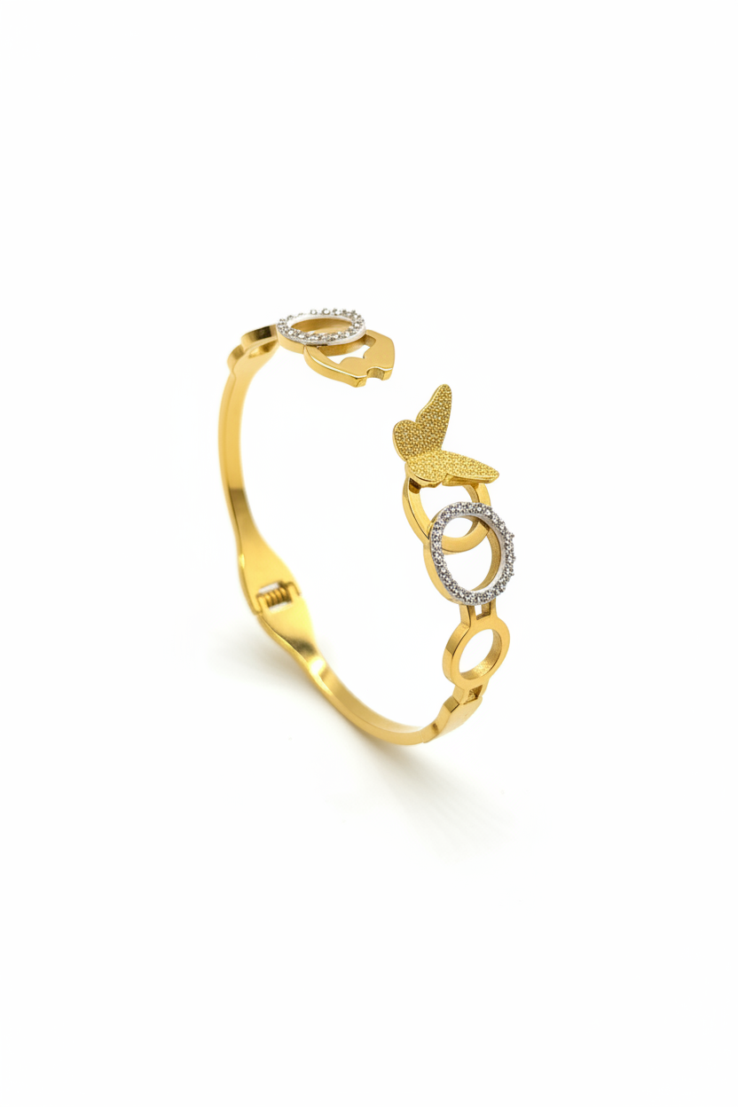 Zircon Butterfly Bangle