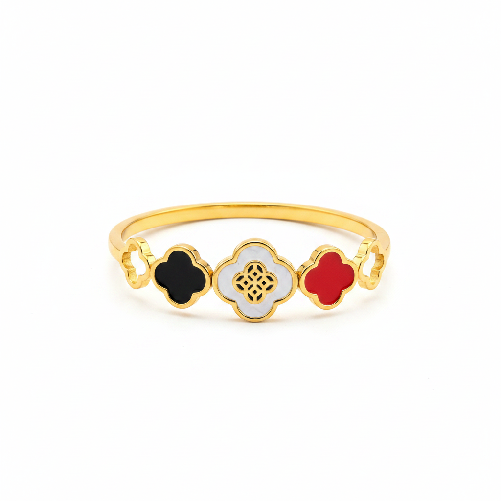 Tri-Colour Elegant Bangle