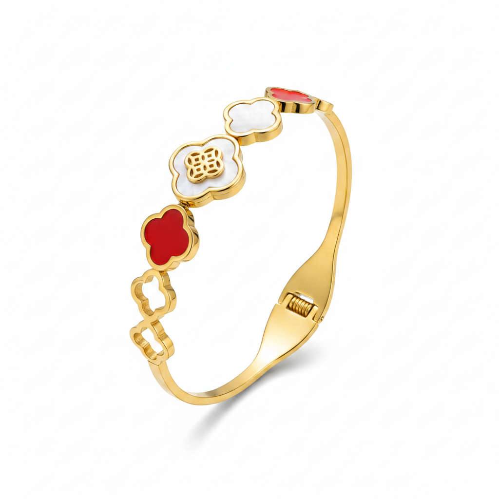 Tri-Colour Elegant Bangle
