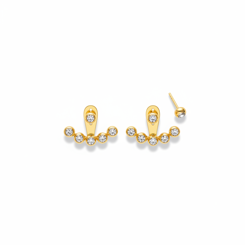 Golden jacket of stone Earrings