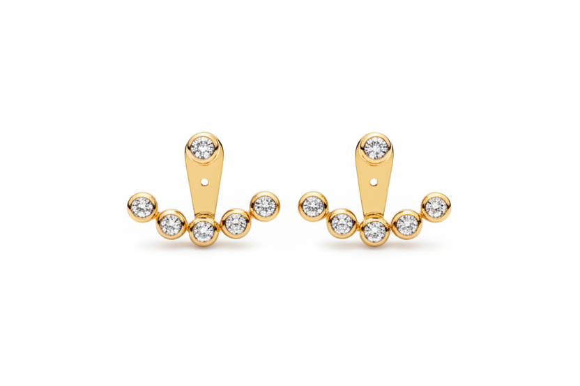 Golden jacket of stone Earrings