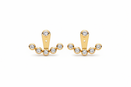 Golden jacket of stone Earrings