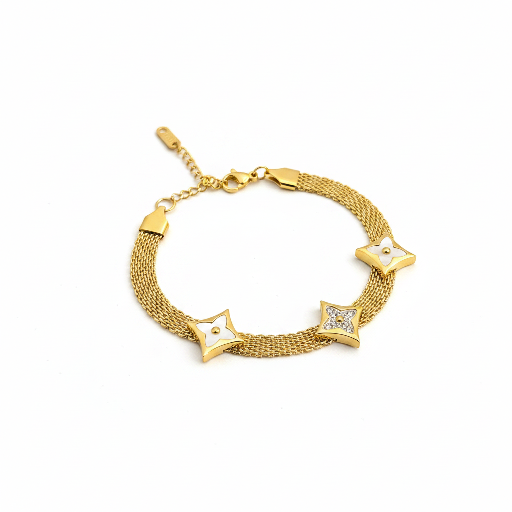 White Star Charms Bracelet
