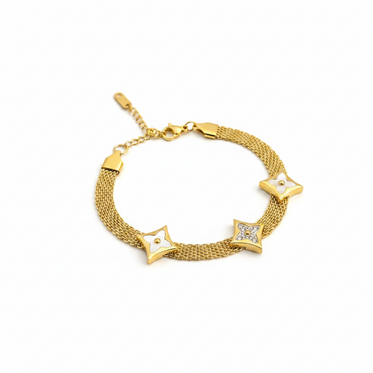 White Star Charms Bracelet