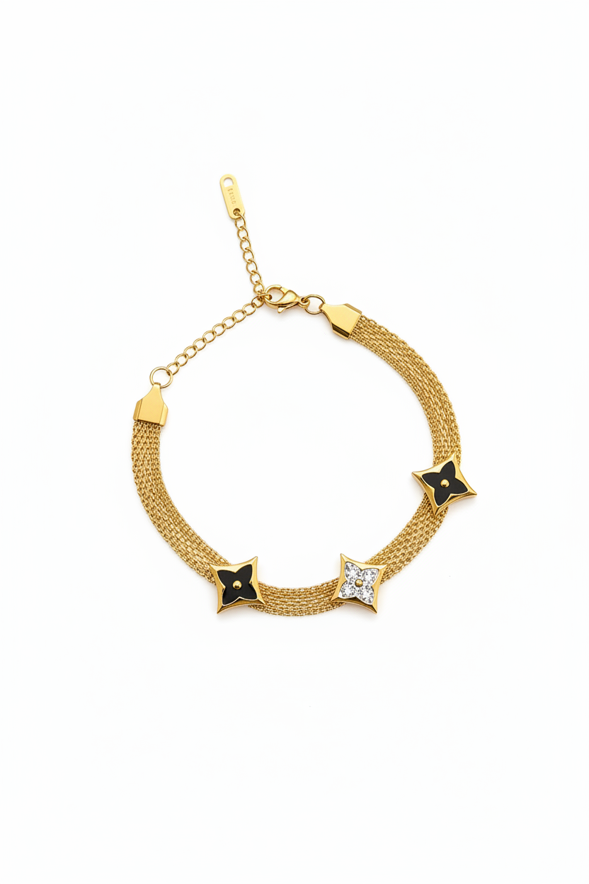 Black Star Charms Bracelet