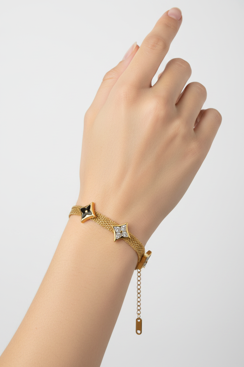 Black Star Charms Bracelet