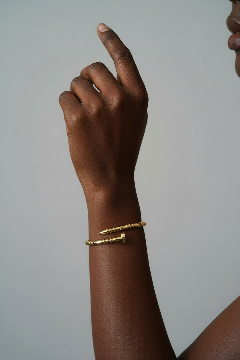 Golden stream bangle