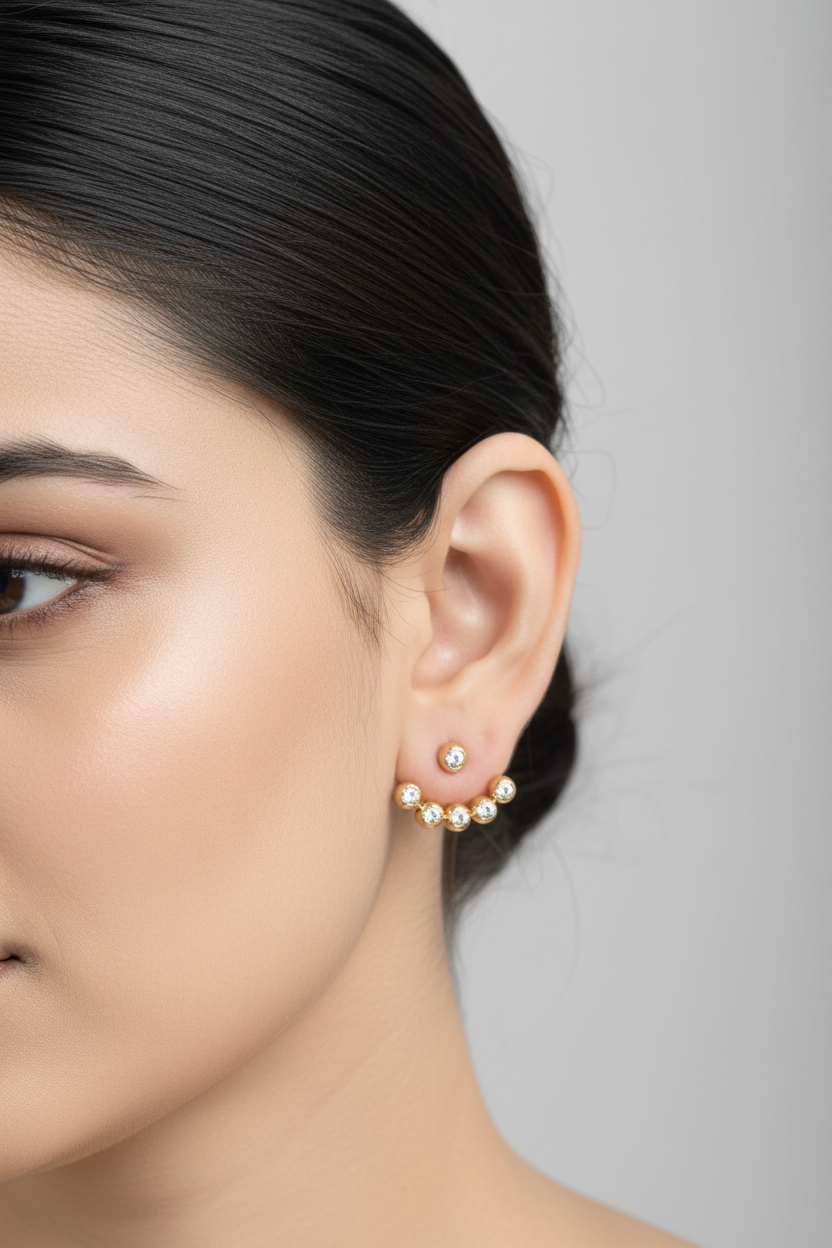 Golden jacket of stone Earrings