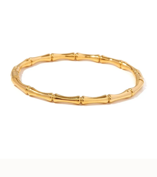 Golden Bamboo Cuff Bangle